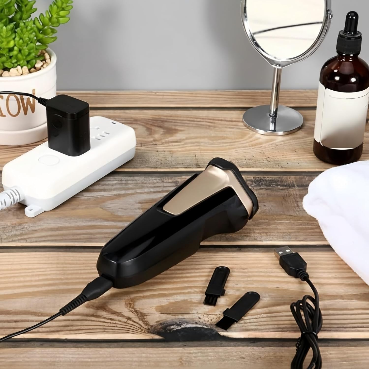 Fast Charging USB Shaver Replacement Cord and Brush Set Compatible with Norelco
