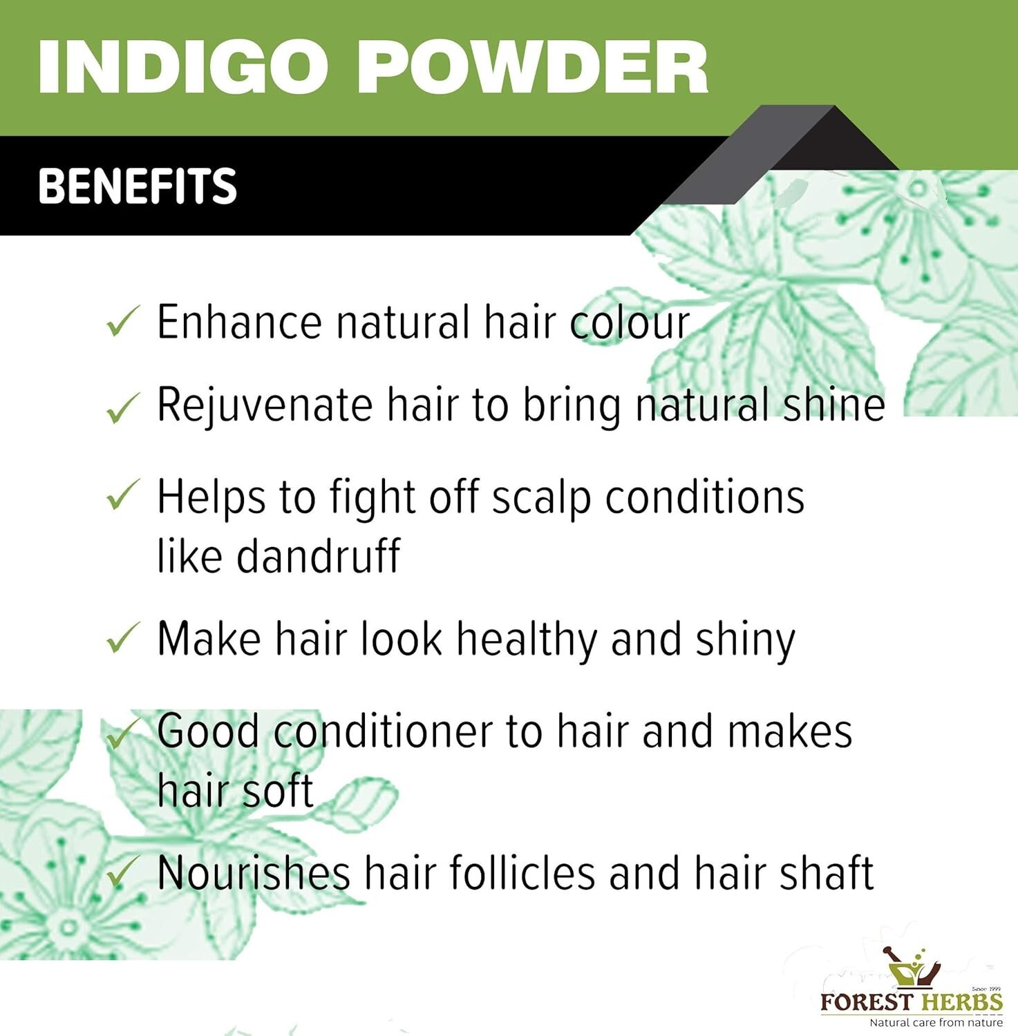 The Forest Herbs Natural Care From Nature Indigo Leaves Powder, 200g (Pack Of 1)