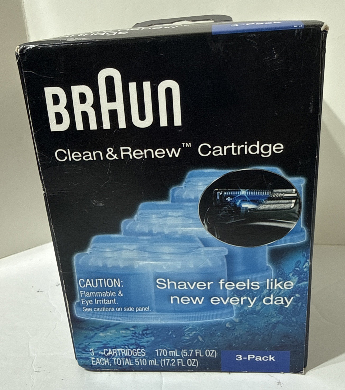 Braun Clean & Renew System Cartridges Refills 3 Pack Model CCR3 NEW Open Box