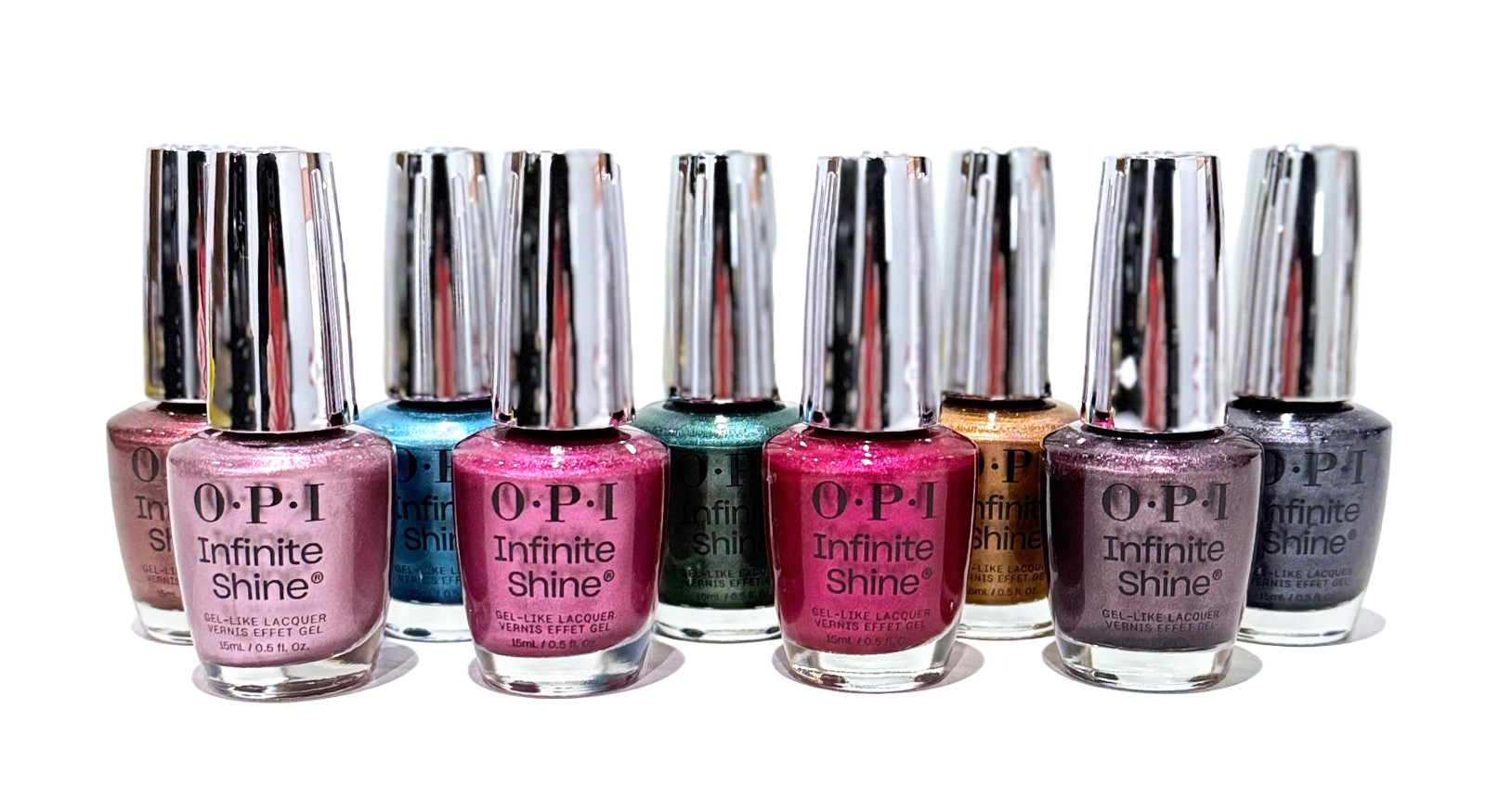 OPI Metallic Mega Mix Infinite Shine Nail Lacquer | Base | Top 0.5oz | AUTHENTIC