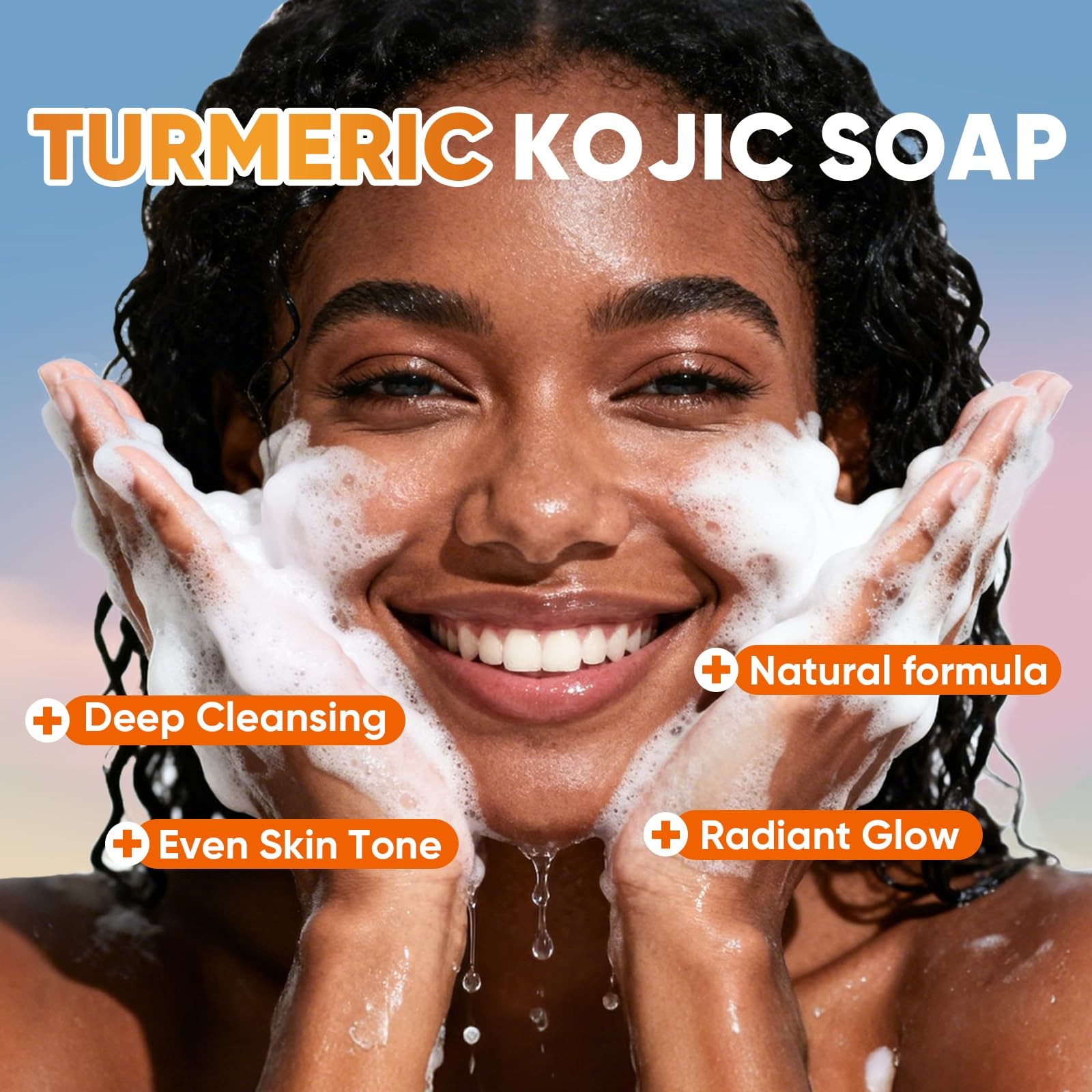 3 Pack Turmeric Kojic Acid Soap Bars – Infused with Retinol, Hydrolyzed Collagen
