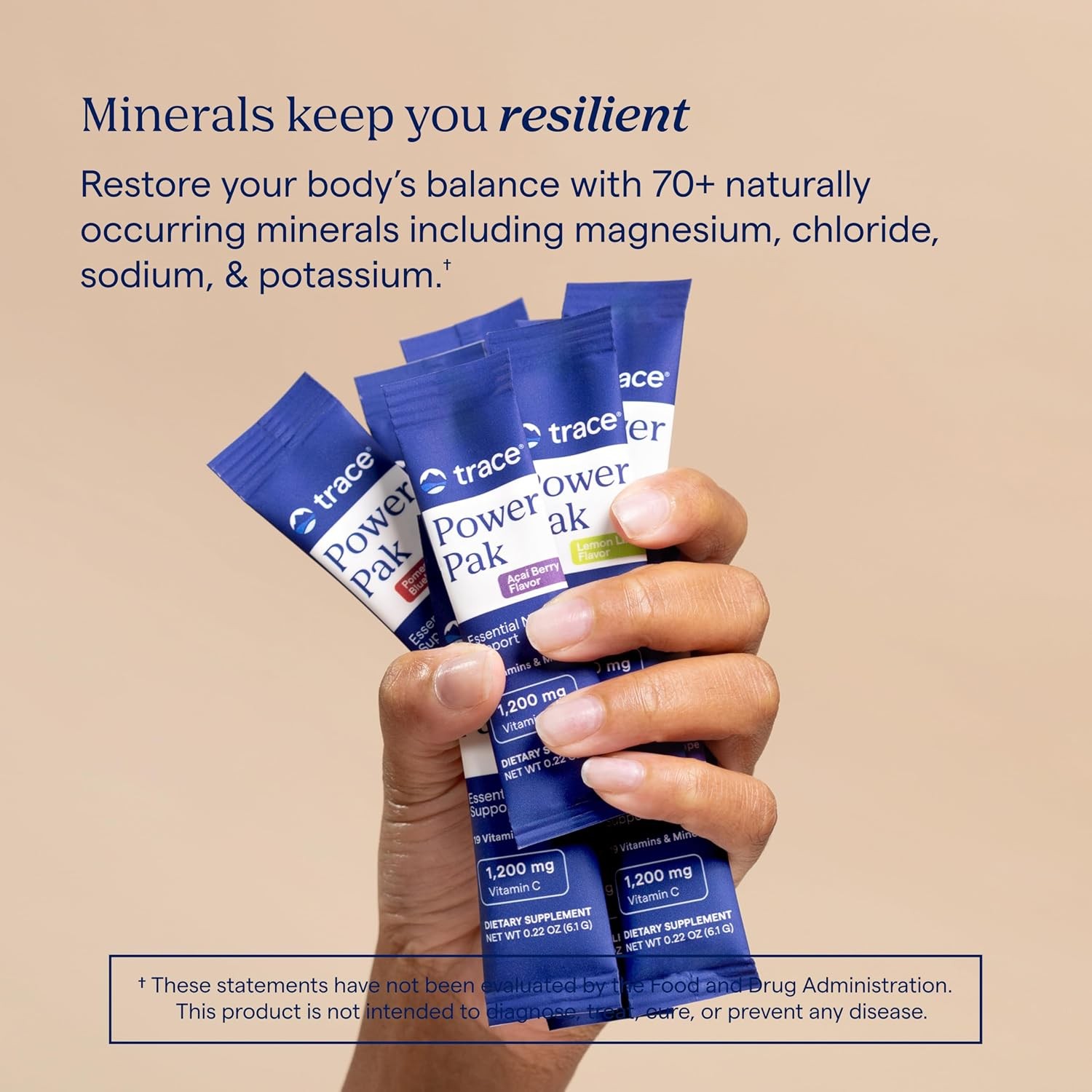 Trace Minerals Multivitamin Electrolyte Supplement Packets Multimineral