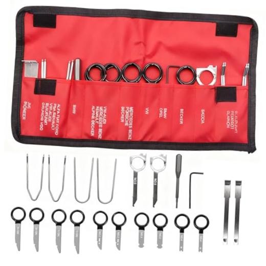 ,Universal Stereo CD Player Removal Key Kit for 20pcs Radio Removal Tool Kit