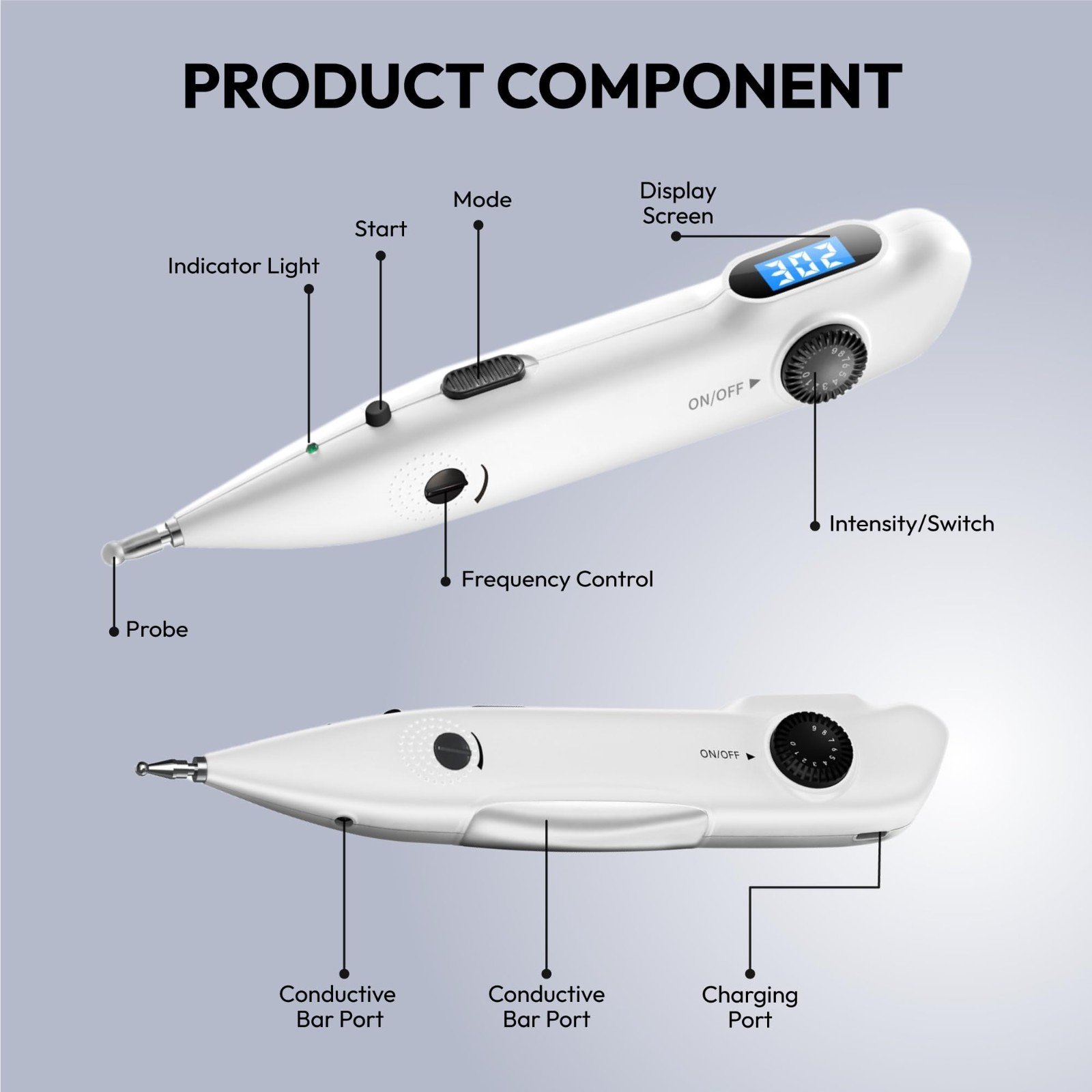 Rechargeable Electronic Acupuncture Meridian Pen – Adjustable Intensity Acupoint