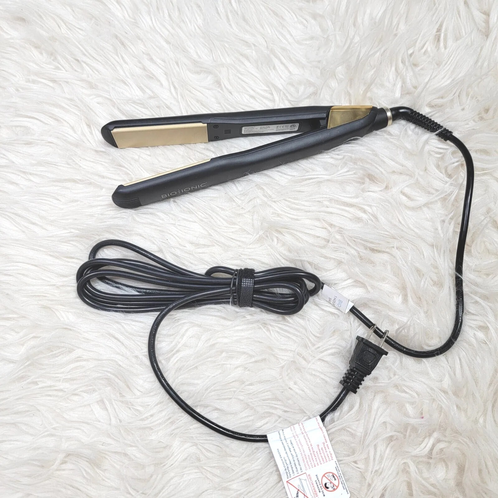 Bio Ionic Gold Pro 24K Ceramic Smoothing 1.25″ Flat Iron Up to 450° Nano Tec
