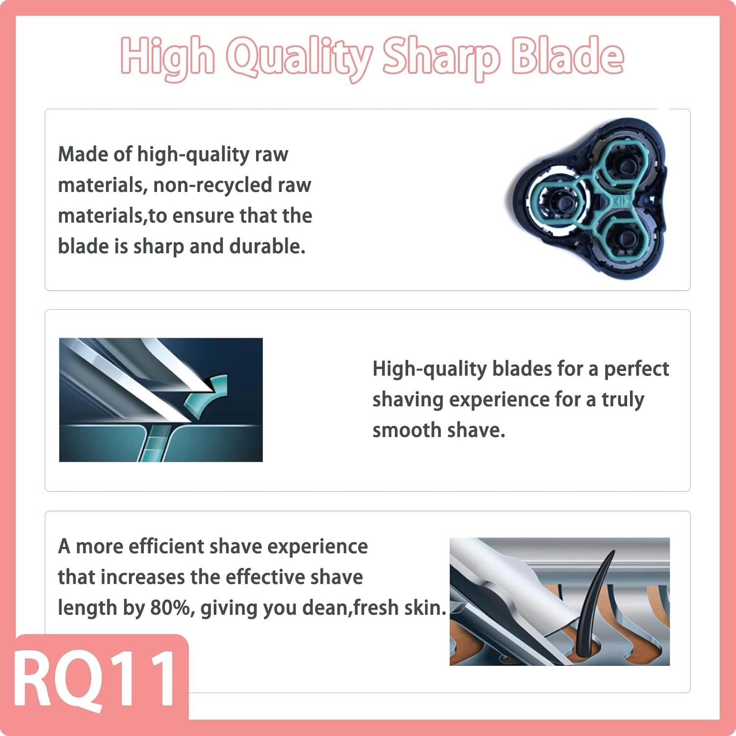 RQ11 Replacement Blades Compatible with Philips Norelco Sensotouch,for Sensotouc