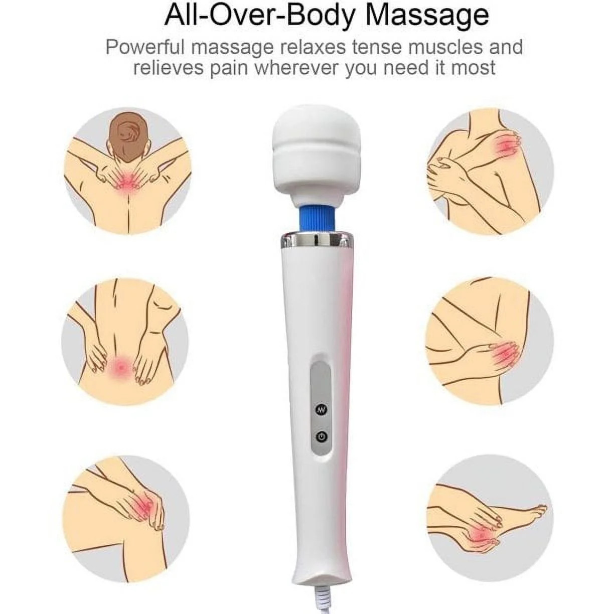 Wired Powerful Handheld Electric Back Massager,Strong Personal Vibrations Massag