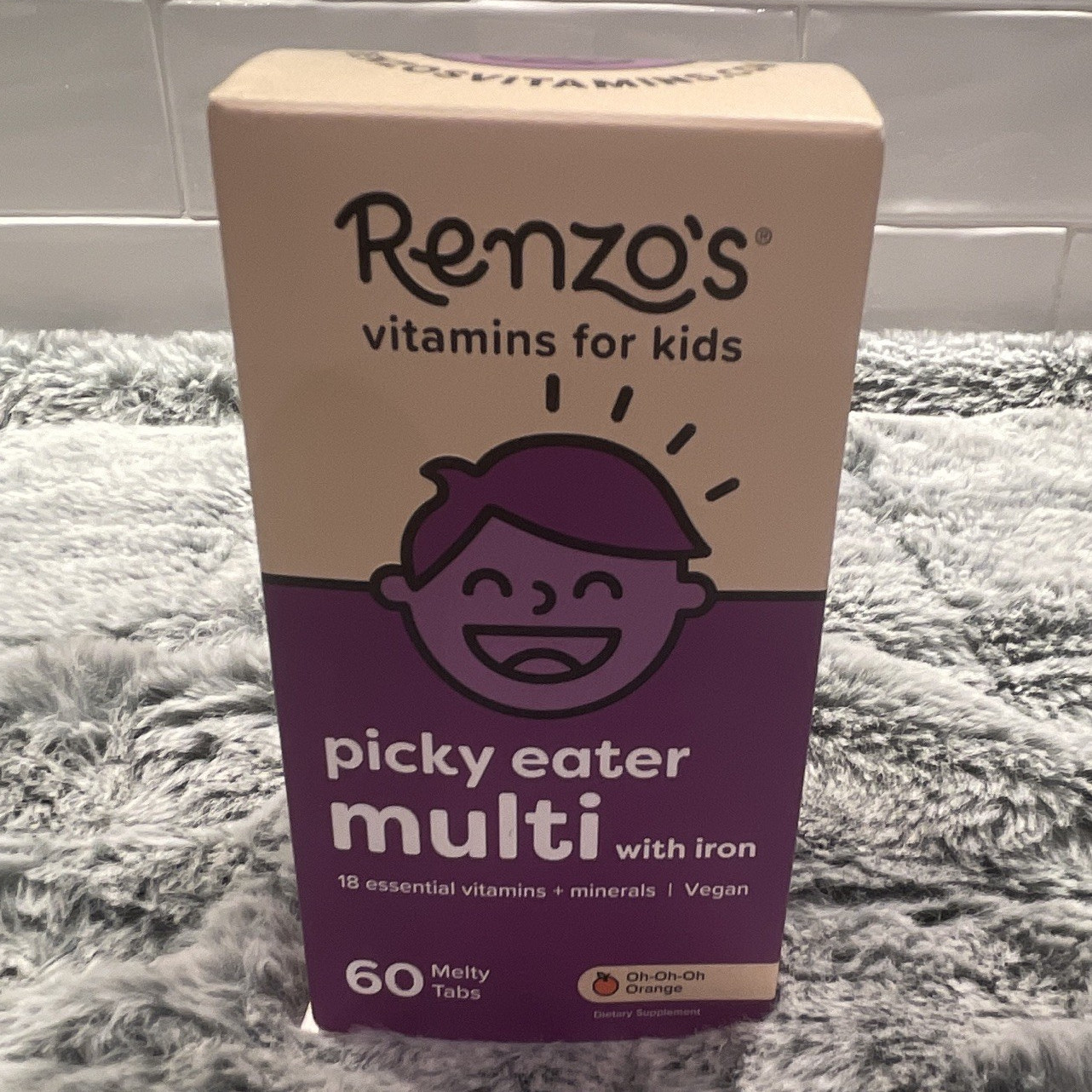Renzo’s Kids Picky Eater Multi w/ Iron 60 Tabs Vegan Orange Sugar-Free