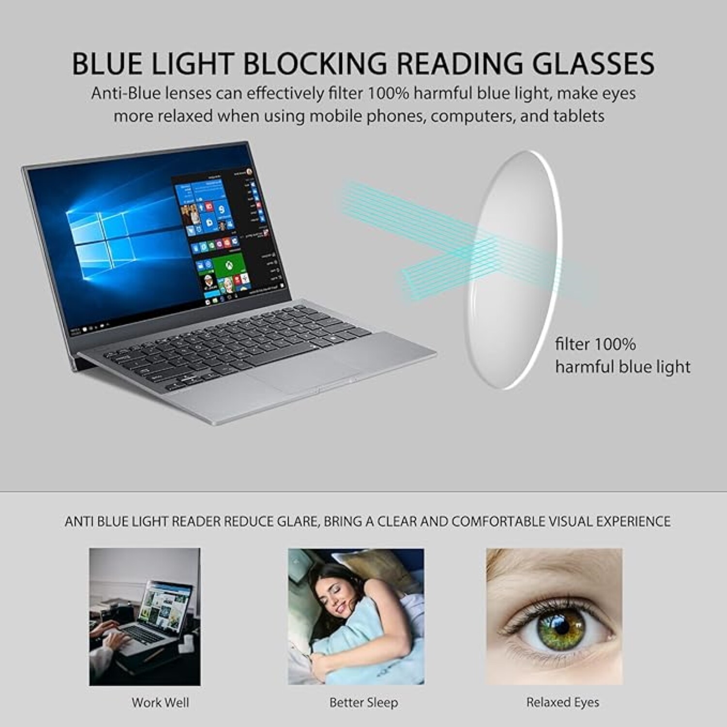 2PK Men Women Multifocus No Line Progressive Reading Glasses Multifocal Readers