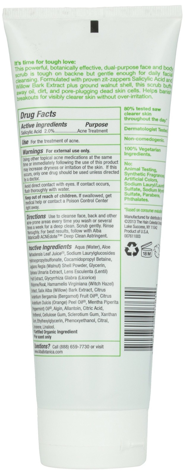 Alba Botanica Acnedote Maximum Strength Face & 8 Ounce (Pack of 1), default