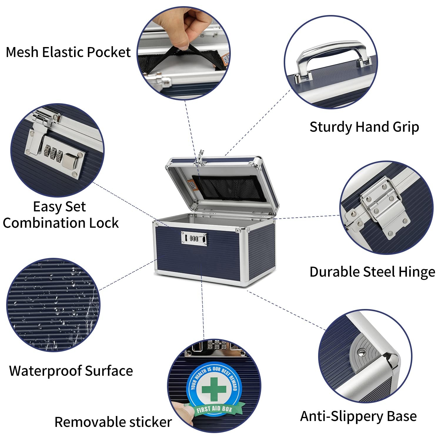 Combination Locking with Portable Storage Case, 10.2 x 6.8 x 6.8 Inch, Childp…