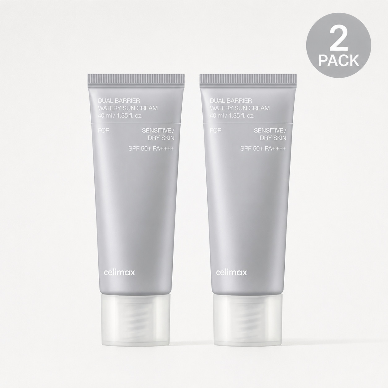 K BEAUTY Celimax Dual Barrier Watery Sun Cream SPF50+ PA++++ 40ml x2 Sensitive S