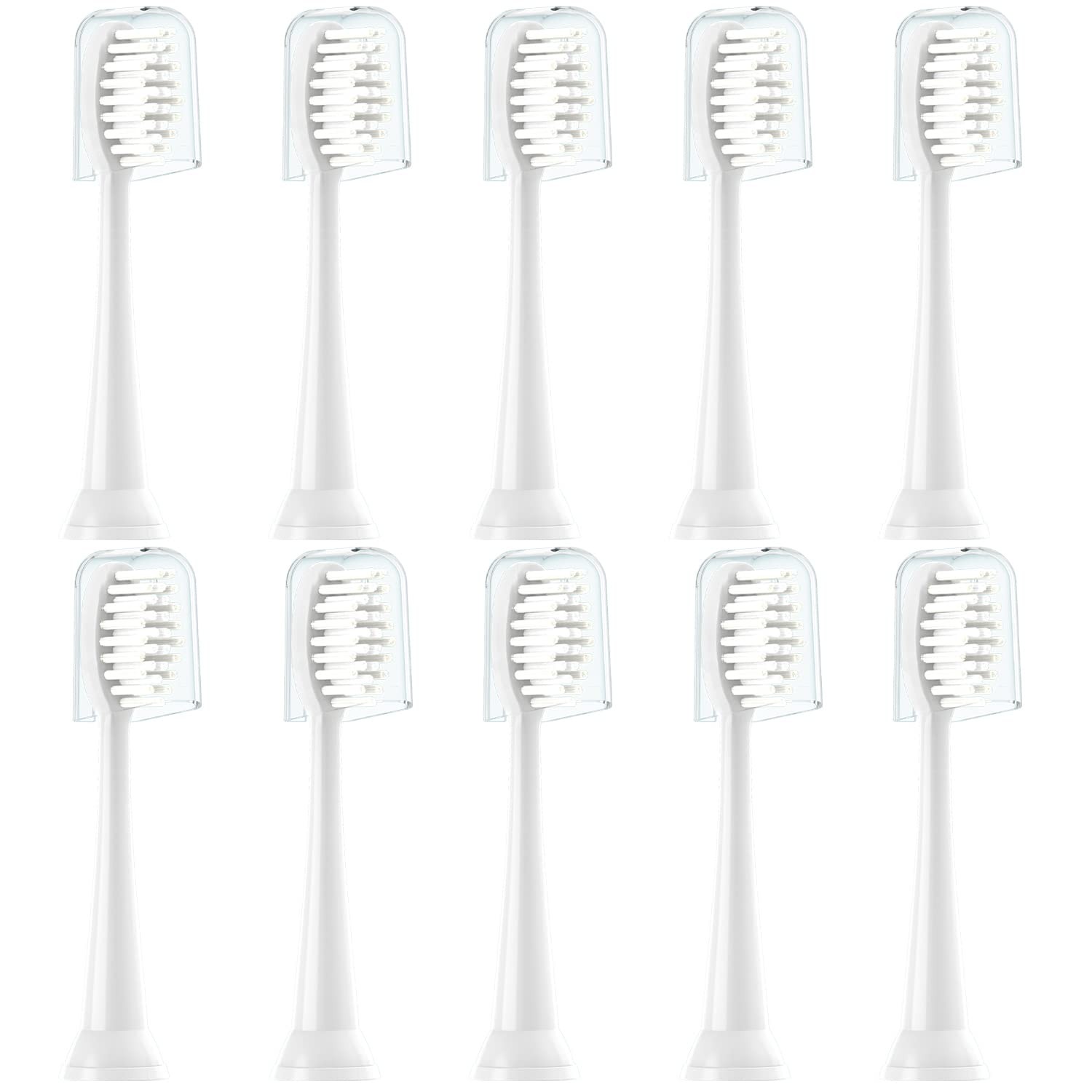 10 Pack Toothbrush Heads Compatible with TAO Clean Electric Toothbrush, White