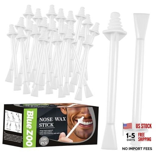 Nose Wax Sticks Applicator with Disposable Spatulas for Nostril Cleaning 100Pcs