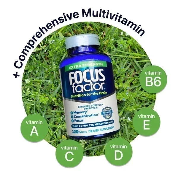 pack of 5 Focus Factor Adults Extra Strength- Brain Supplement – 120 Tablets