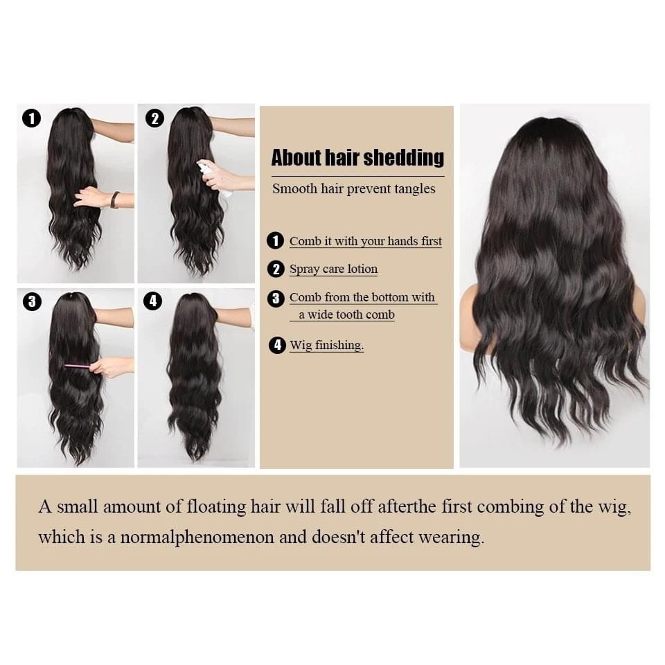 Layered Glue Less Lace Front Wig Copper Red Long Straight Heat Resistant Hair
