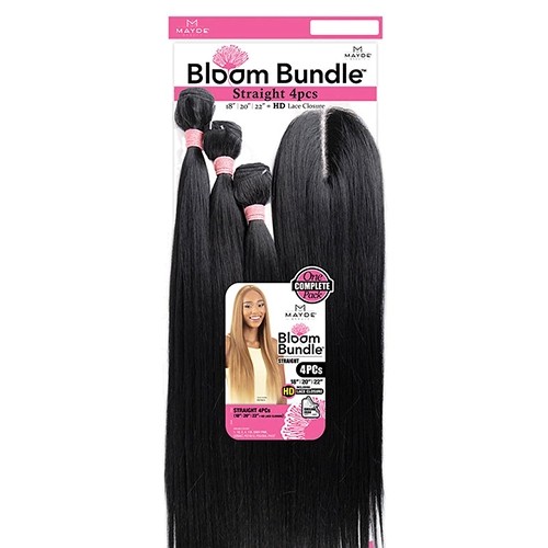 Bloom Bundle – Straight 4Pcs (18″20″22″+Closure)