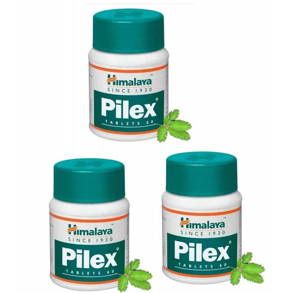 3 X Himalaya Pilex Tablets 60 Tabs EACH FREE SHIPPING
