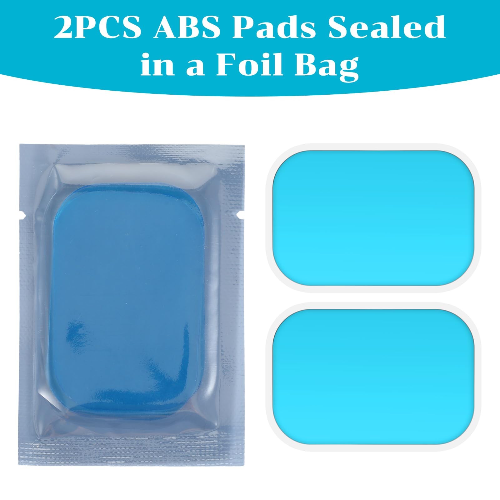 50Pcs (25Packs) Pads Abs Trainer Replacement, Reusable Gel Sheet Pads for ABS…