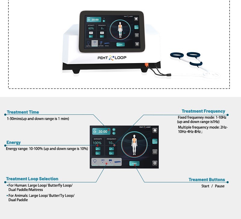 PMST Loop PEMF EMTT Physio Magneto Therapy Home Use Massage Pain Relief Machine