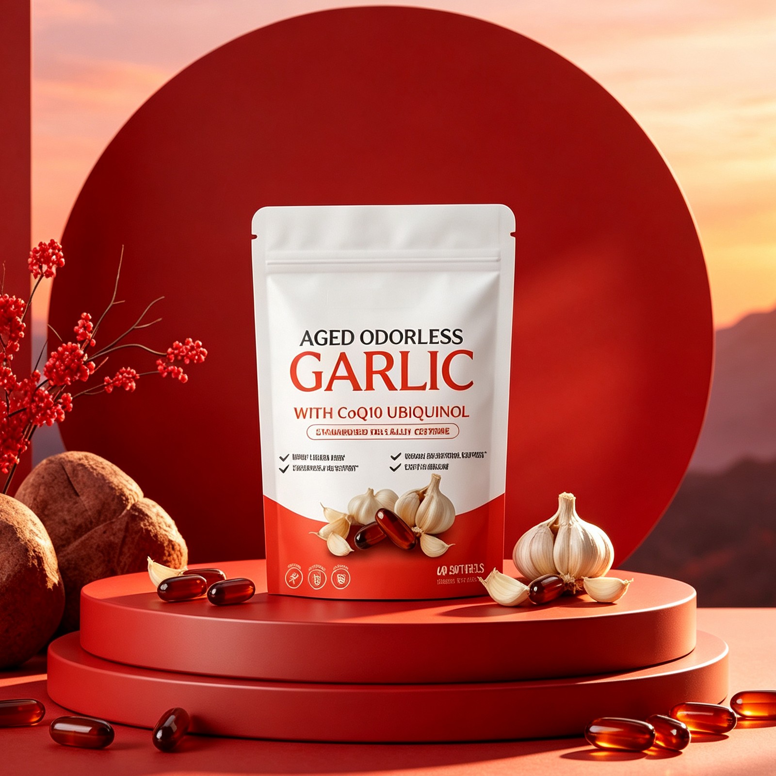 Garlic Extract 600mg Softgels (60 Count) – Odorless Aged Garlic Extra…