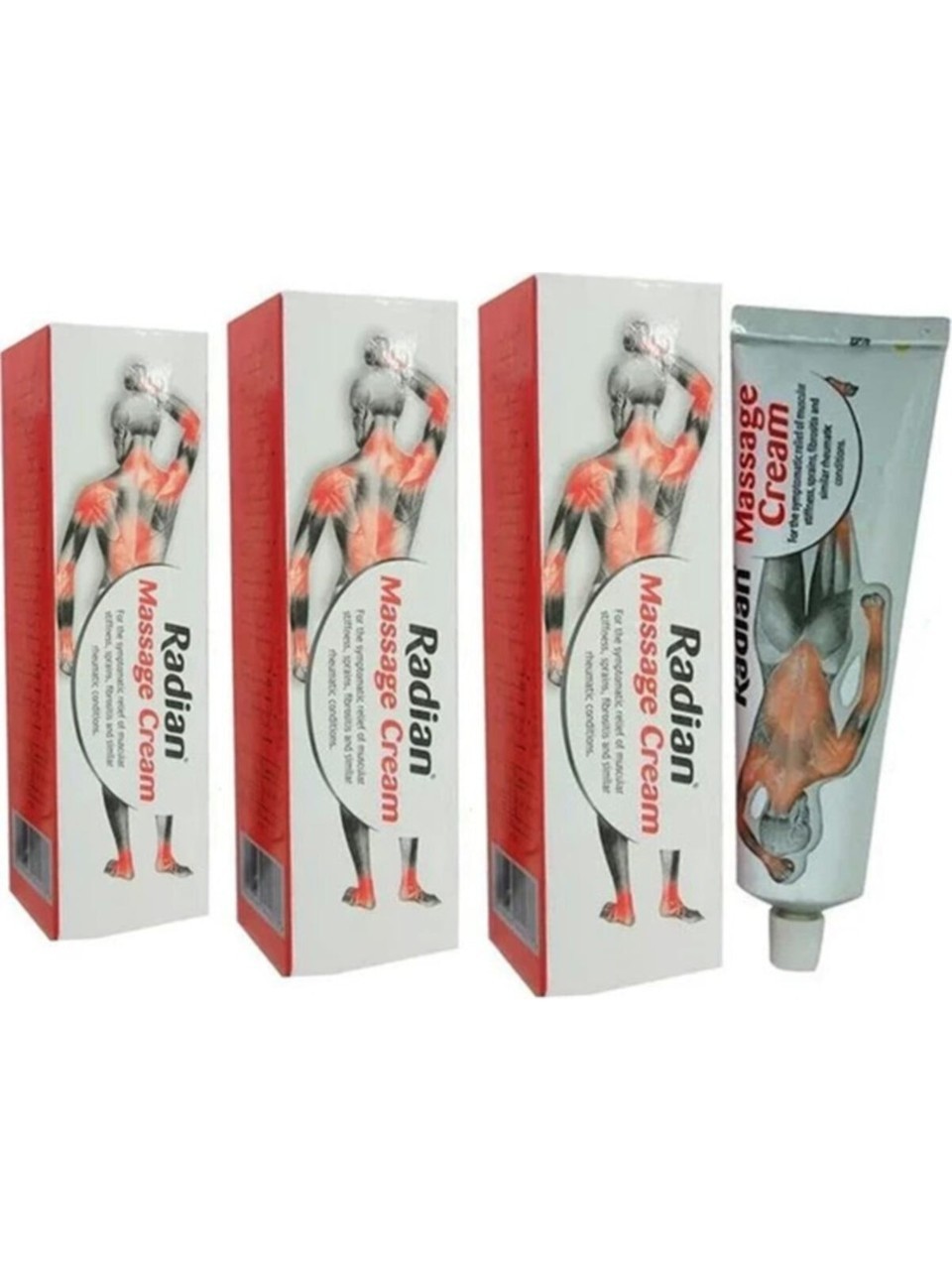 Massage Cream Radian – Muscle Pain Relief, Instant Therapy, Triple Pack 3x100g