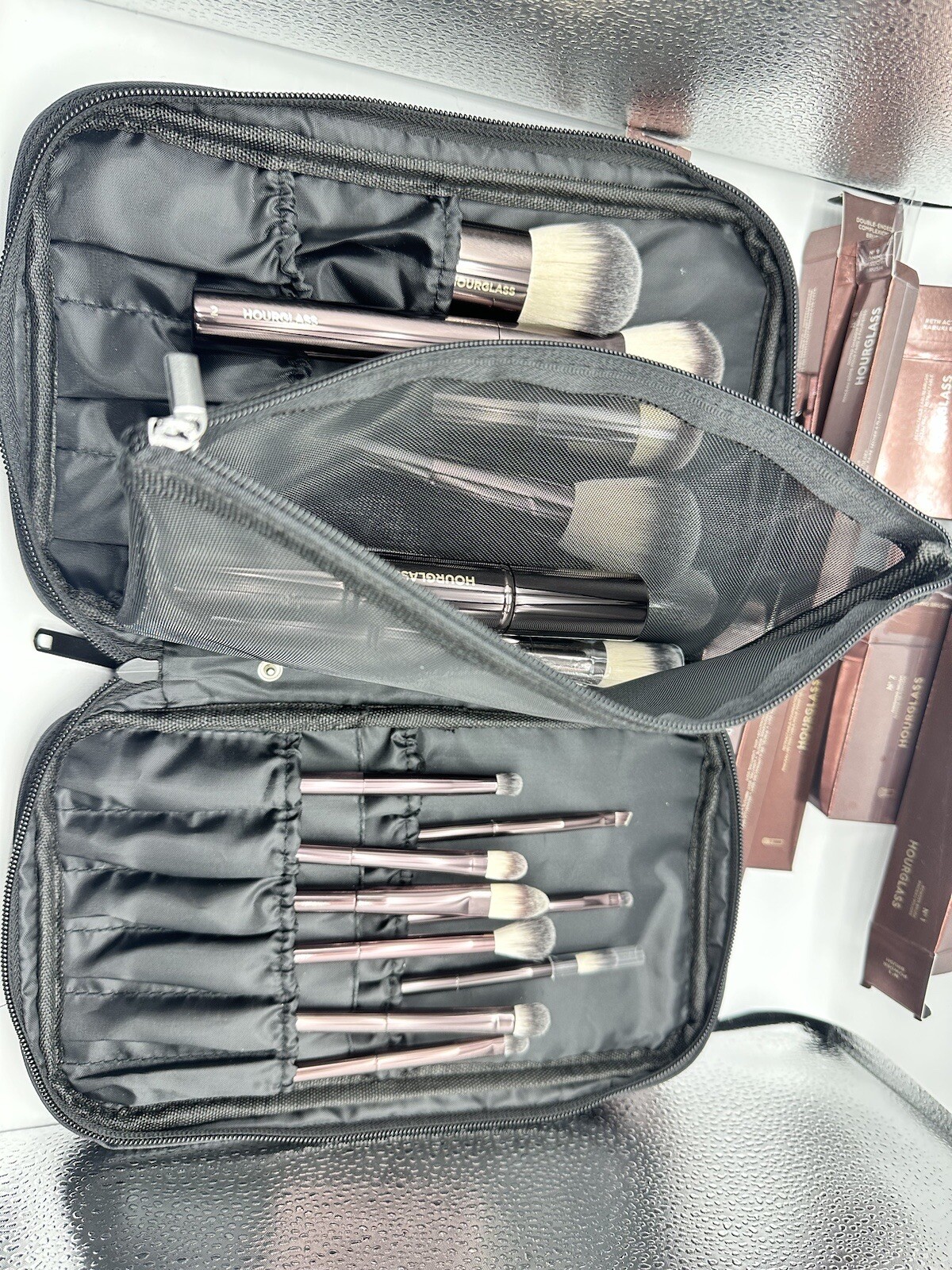 Makeup Brush Portable Bag Storage with Zipper-21 Slots-Free for buyer who bought