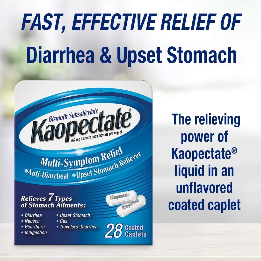 Multi-Symptom Stomach Relief Caplets – Fast-Acting, On-the-Go Comfort