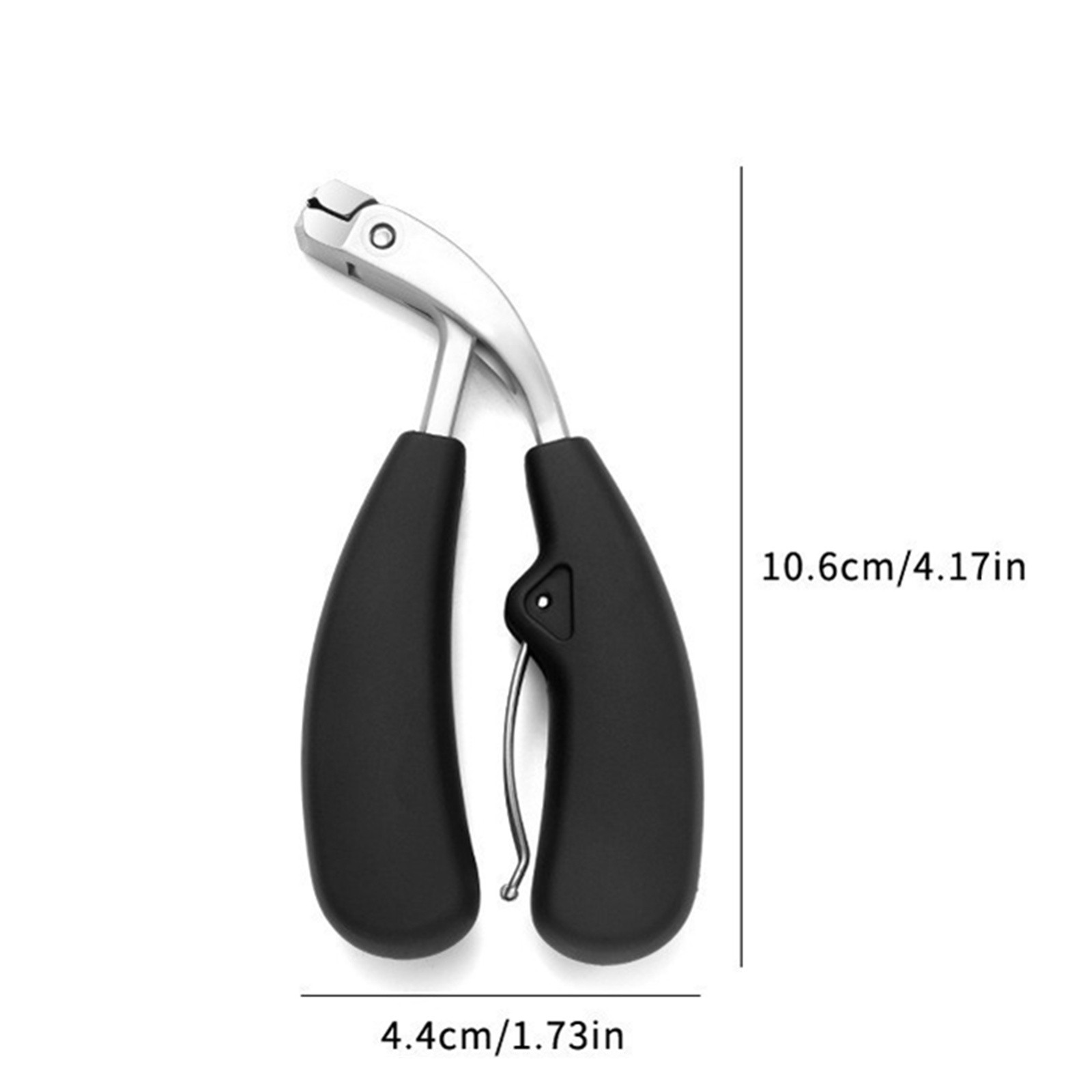 Durable Stainless Steel Angled Head Ergonomic Large Mouth Toenail Clipper Tool