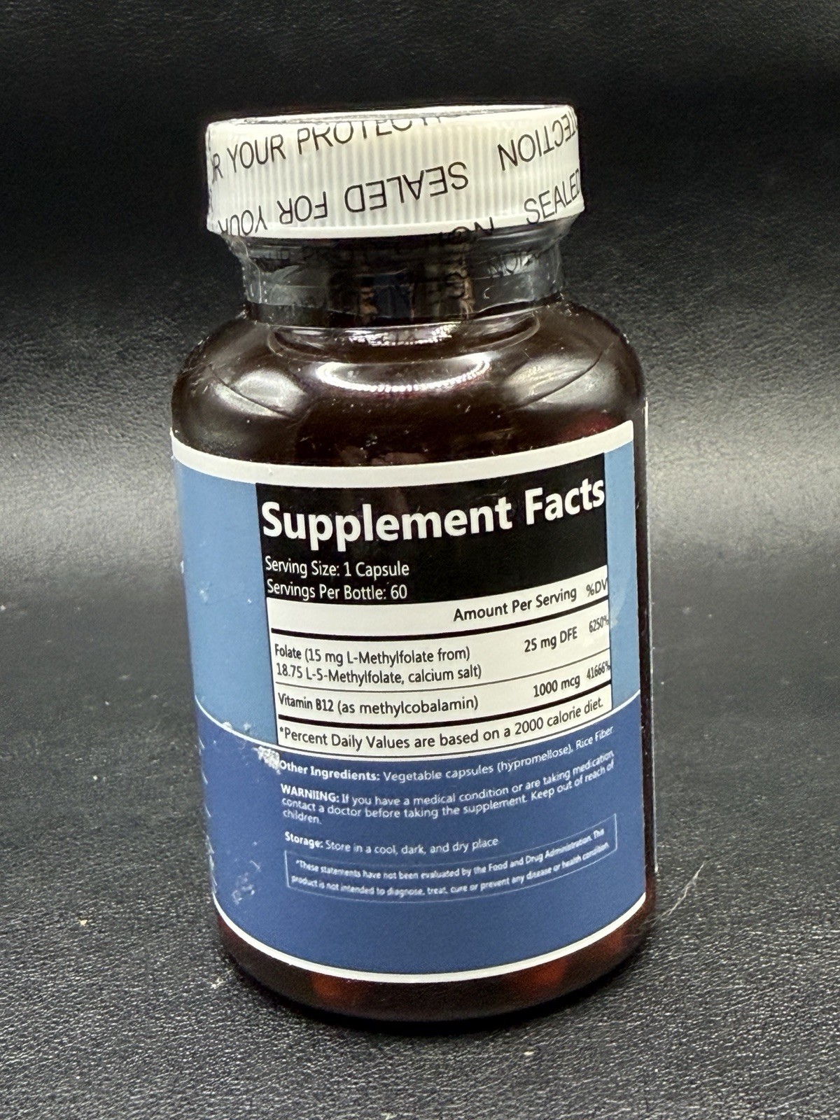 L-Methylfolate 5-MTHF + Methyl B12 15mg | 60 Capsules | Exp 3/2027