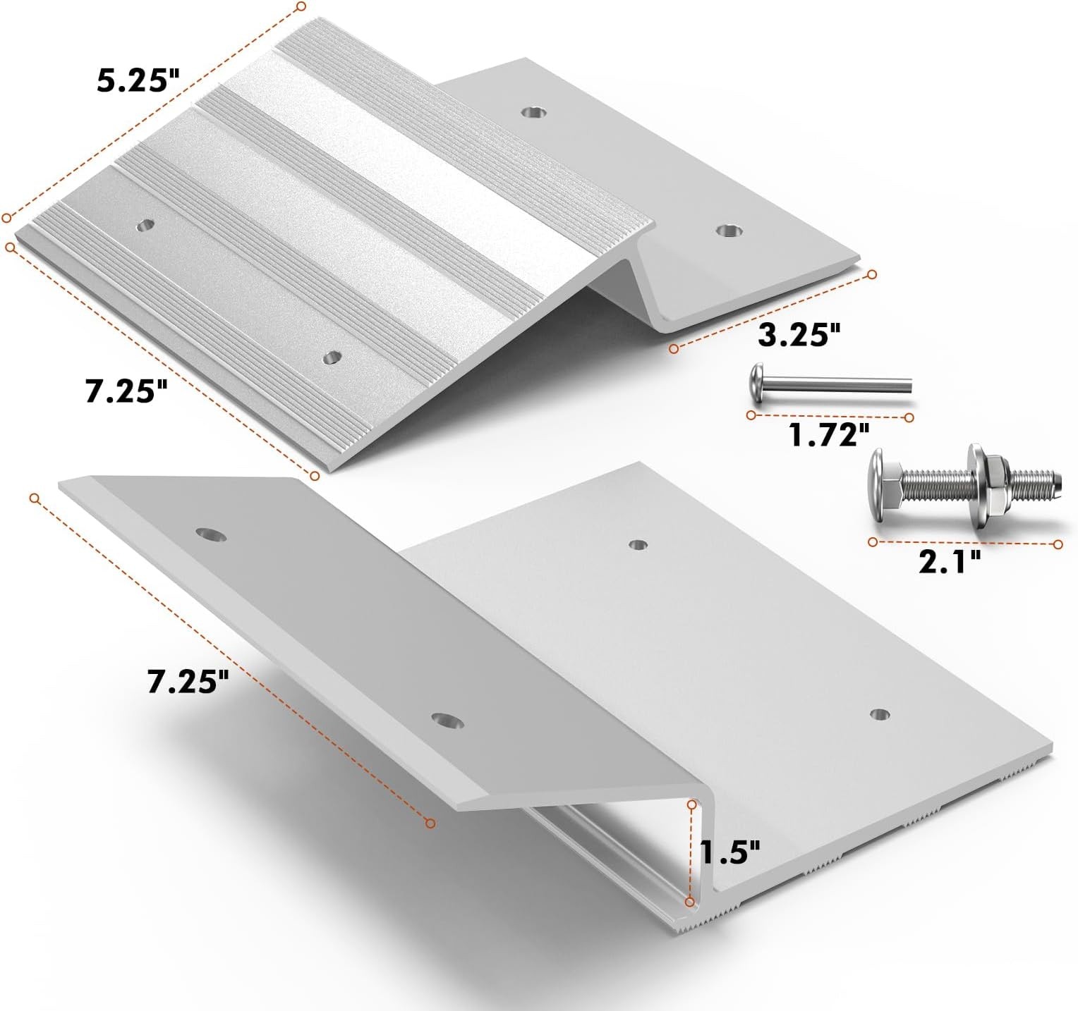 Salcod Aluminum Ramp Top Kit for 2″ x 8″ Boards, 700 lb per Ramp | Loading Ra…