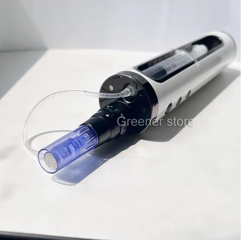 Micro Pen Mesotherapy & 10Pcs 5D Replacement Needle Cartridges Tips Face Care US