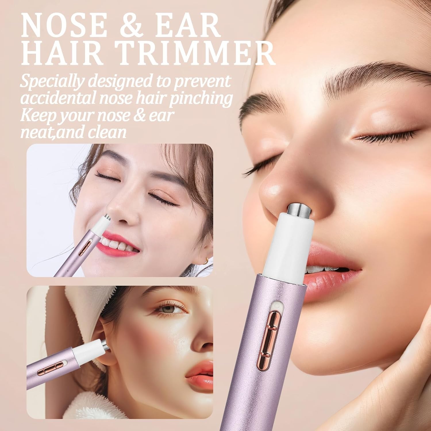 2026 Rechargeable Nose and Ear Hair Trimmer for Women Men – Painless Facial and