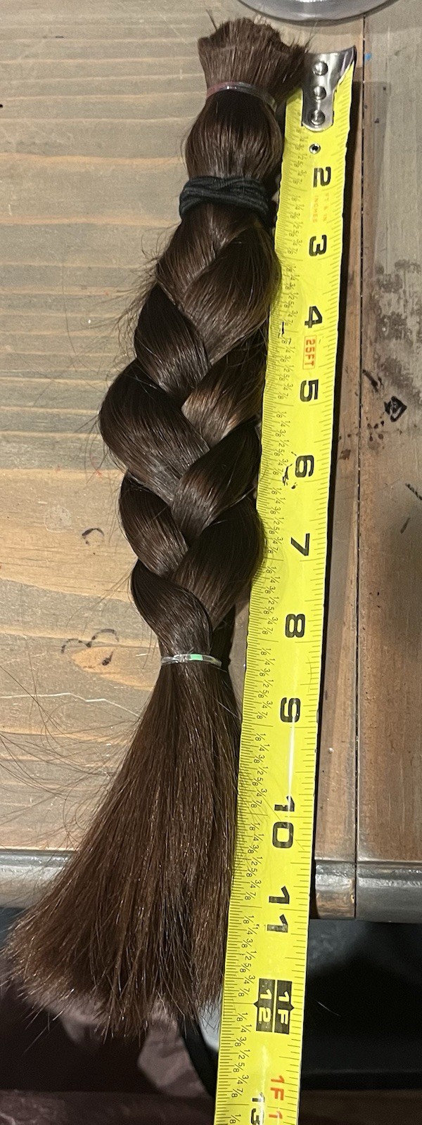 Dark Brown Human Hair Braided Sew-In Hair Extension for Women 11 in