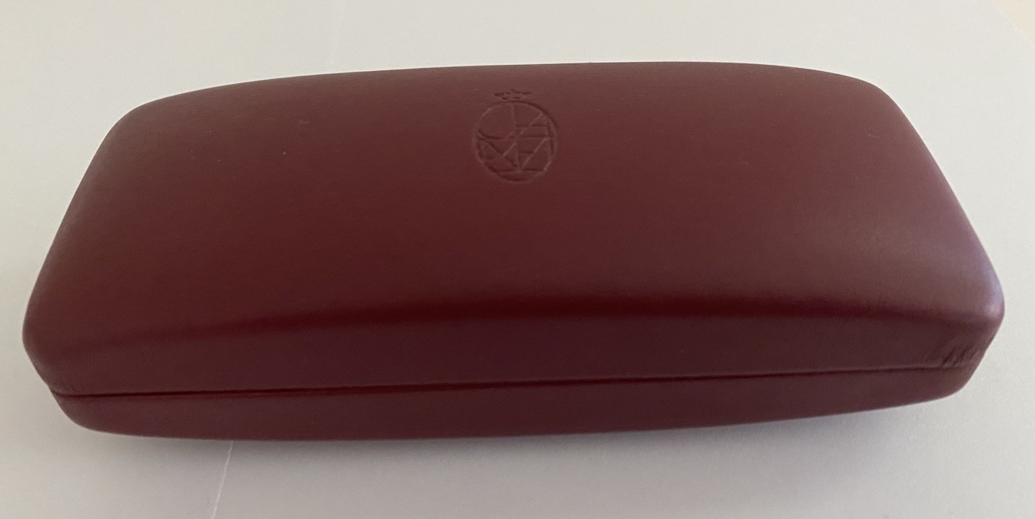 Authentic Jacques Marie Mage Small Hardshell Eyeglasses Case – Burgundy