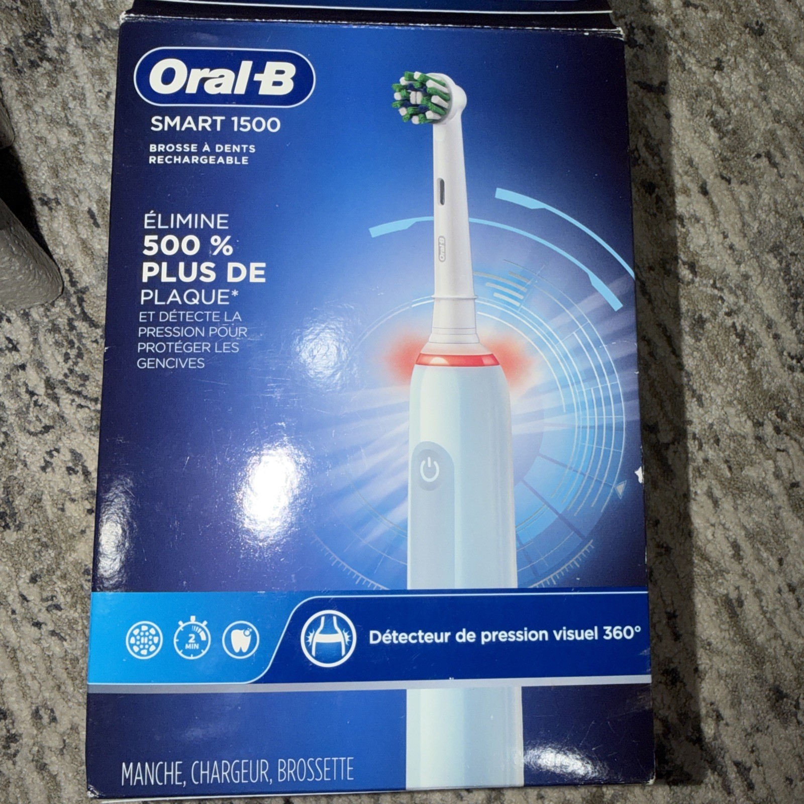 Oral-B Smart 1500 Electric Power Rechargeable Battery Toothbrush White