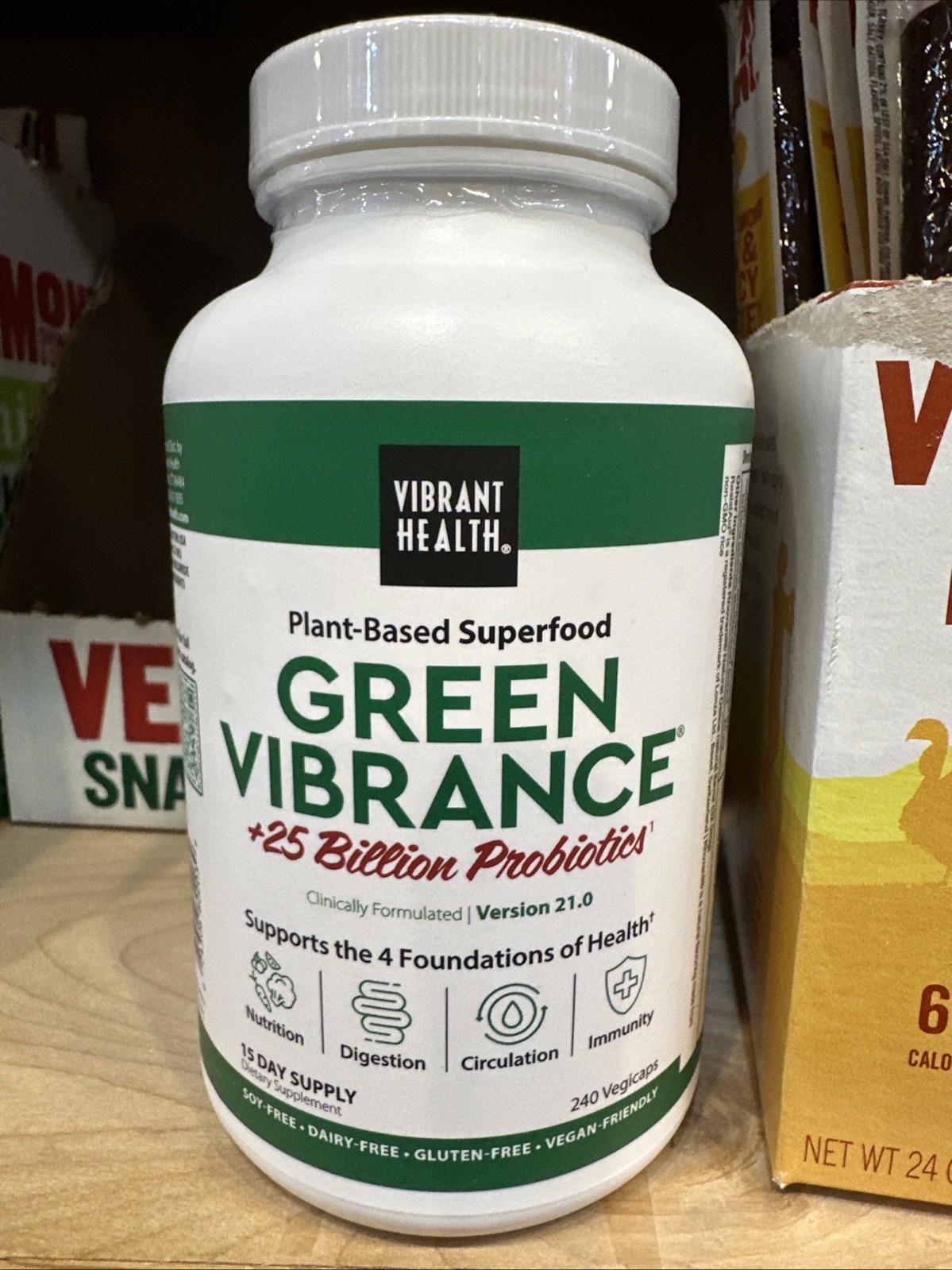 Vibrant Health Green Vibrance, 240 Veg Caps. Version 21.0