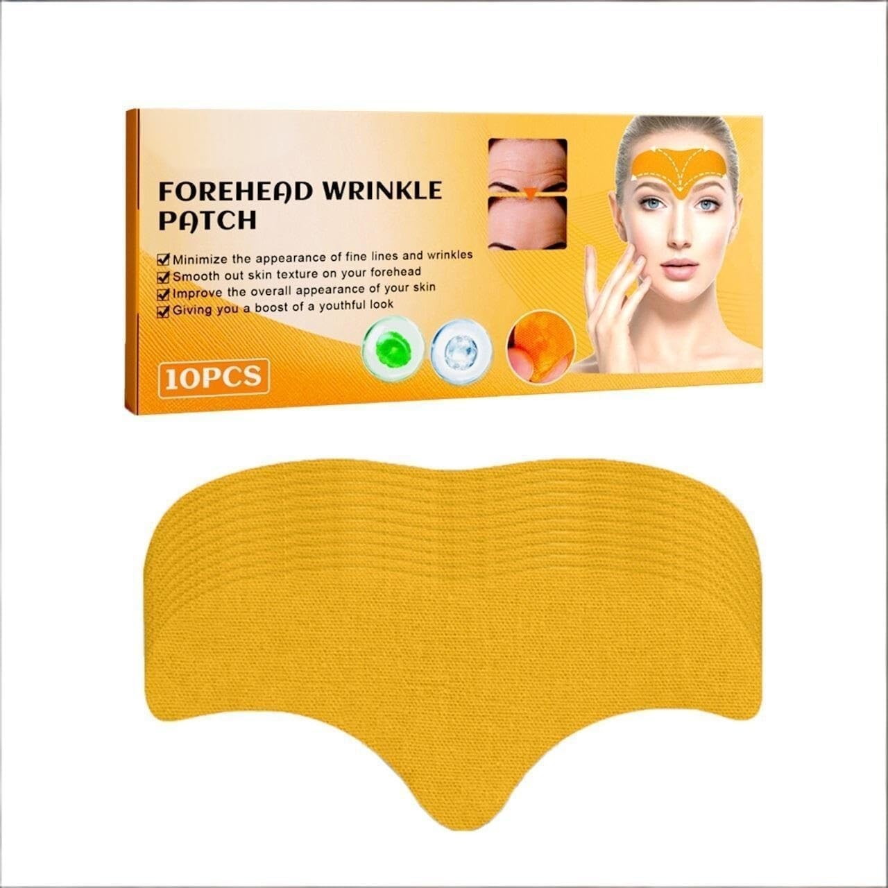 Forehead Beauty Patch, Soft Fabric Patches for Daily Skin Care, 10 Count