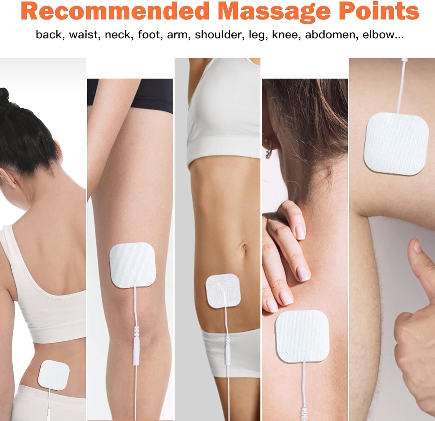 40 TENS Electrode Pads EMS Replacement Unit 7000 3000 2×2 Muscle Stimulator BULK
