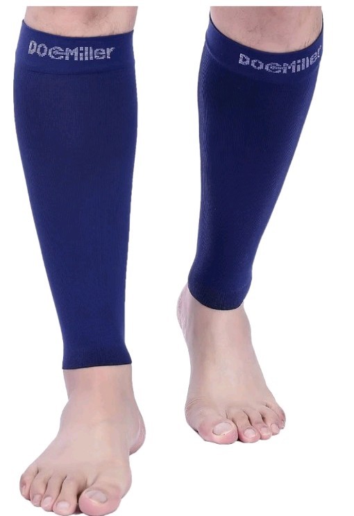 Doc Miller Compression Socks/Hose, Compression Garment, Blue/White