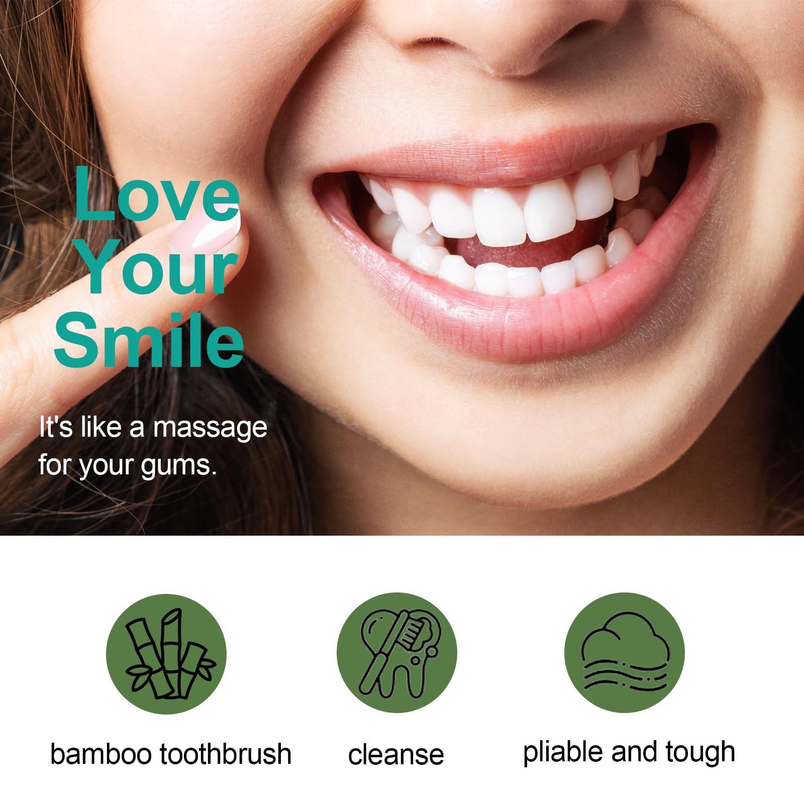 Extra Soft Biodegradable Toothbrush for Sensitive Gums, 10000 Bristles, 4 Pack