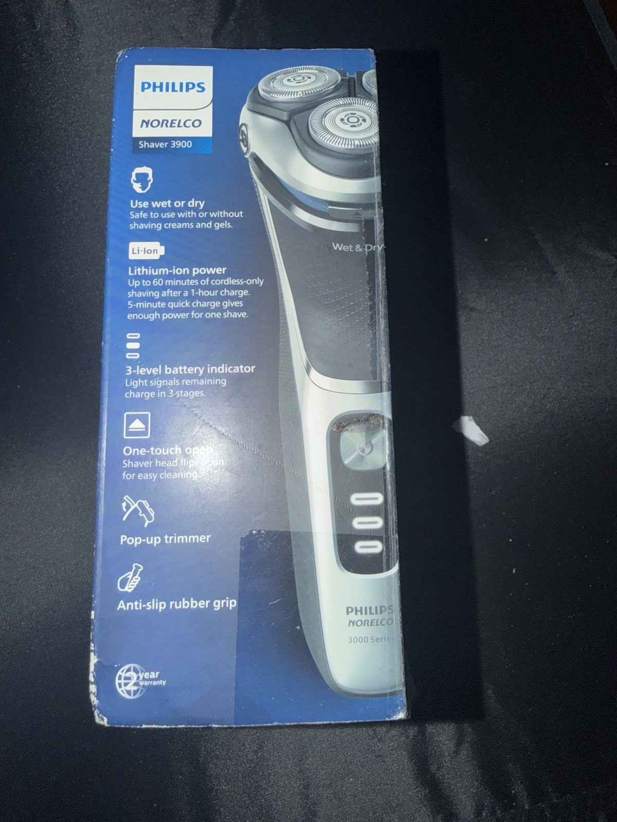 Philips Norelco Shaver 3900 Wet Dry Electric Razor S3341/92 Charging Stand