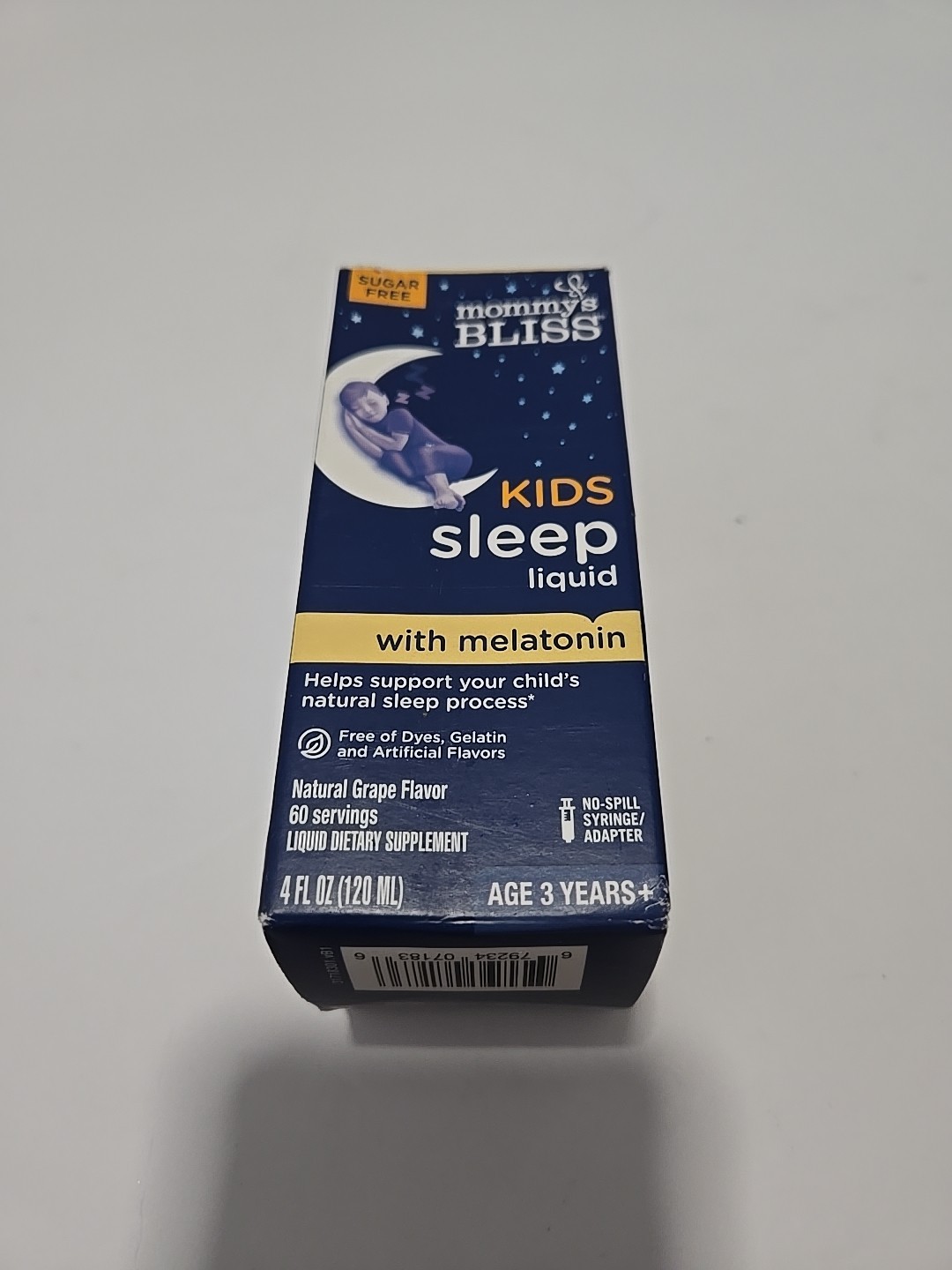 Kids, Sleep Liquid with Melatonin, Age 3 Years+, Natural Grape, 4 fl oz (120 ml)