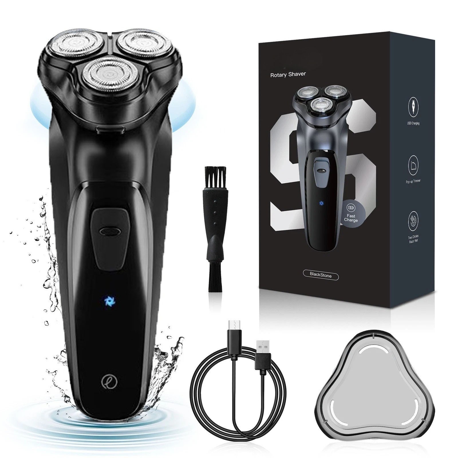 3D Men’s Electric Razor Cordless Shaver with Pop-up Trimmer