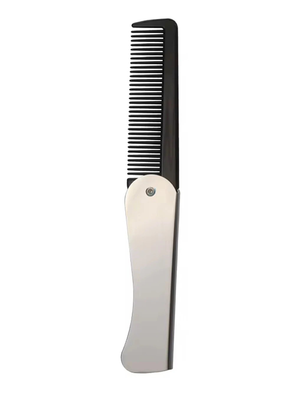 1 Pcs Folding Pocket Combs for Men – Stainless Steel Fine Tooth Hair Beard Combs