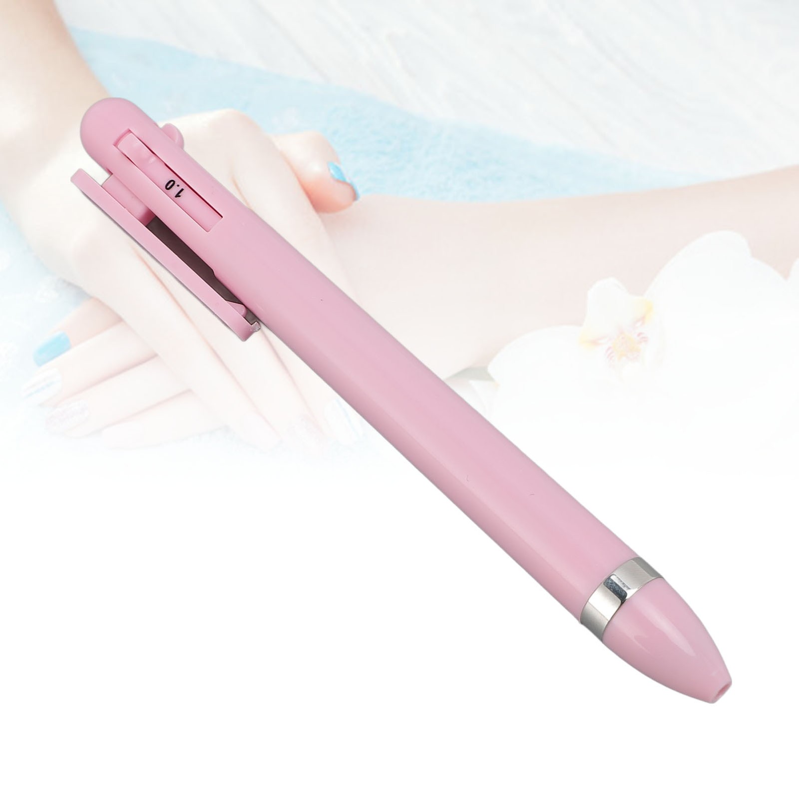 4-in-1 Nail Art Dotting Pen Manicure Tool For Personal/Professional (Pink)