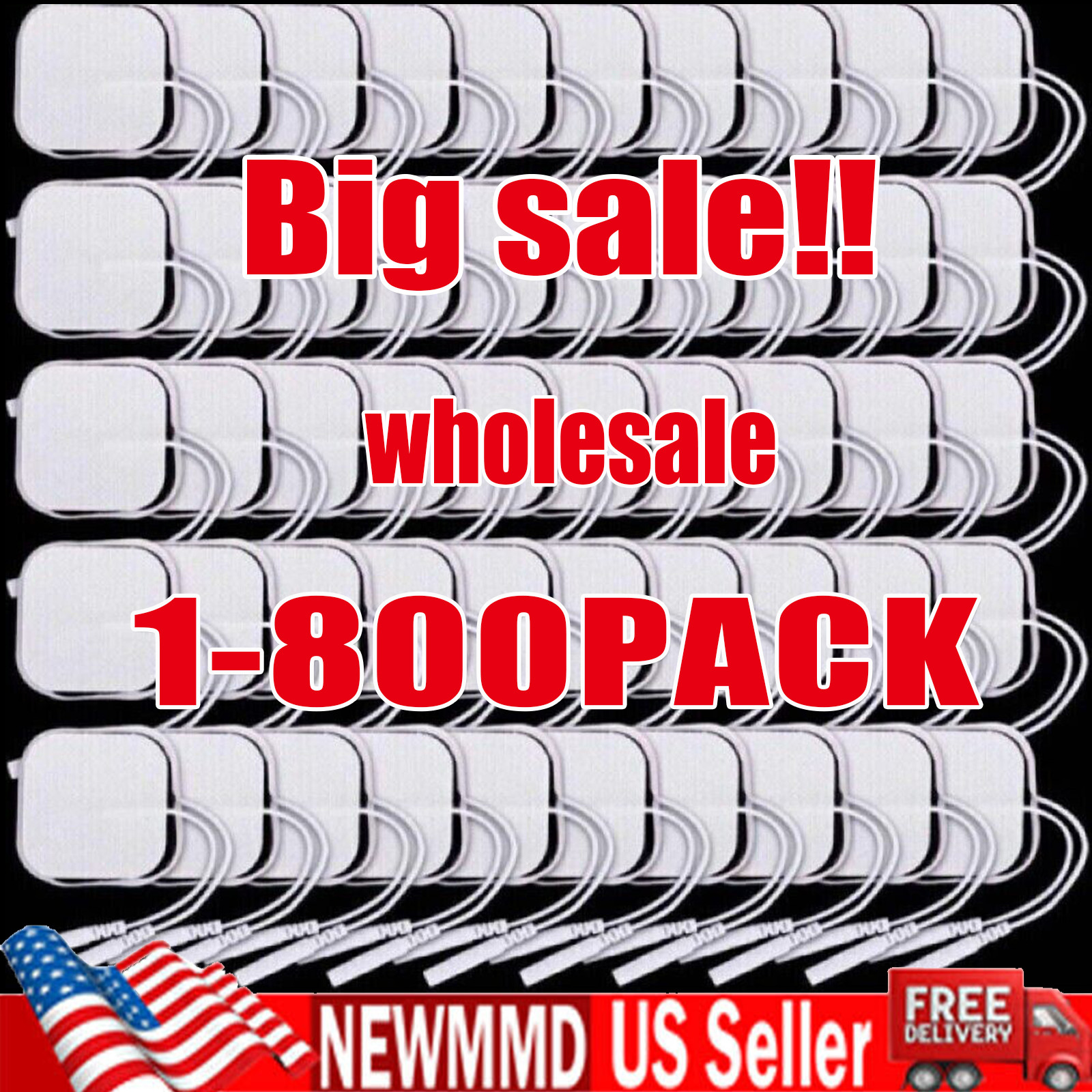 40 TENS Electrode Pads EMS Replacement Unit 7000 3000 2×2 Muscle Stimulator BULK