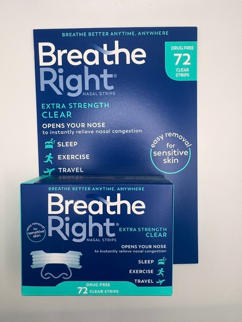 Breathe Right Extra Strength Nasal Strips – 72 ct Clear NIB Exp. 8/31/2030