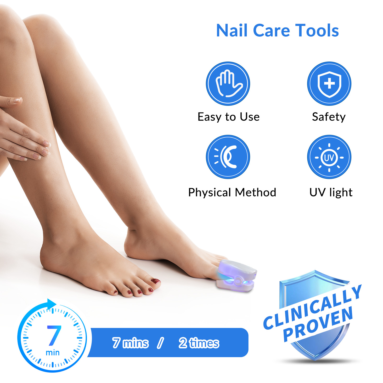 Nail Fungus Laser Physiotherapy Device 940nm 500nm for Toenail Fingernail Care