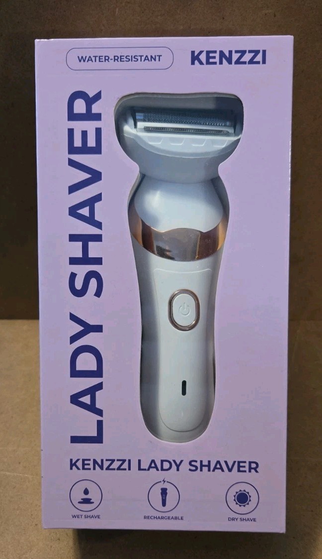 KENZZI Lady Shaver Rechargeable Wet Dry Women’s Electric Razor Water Resistant